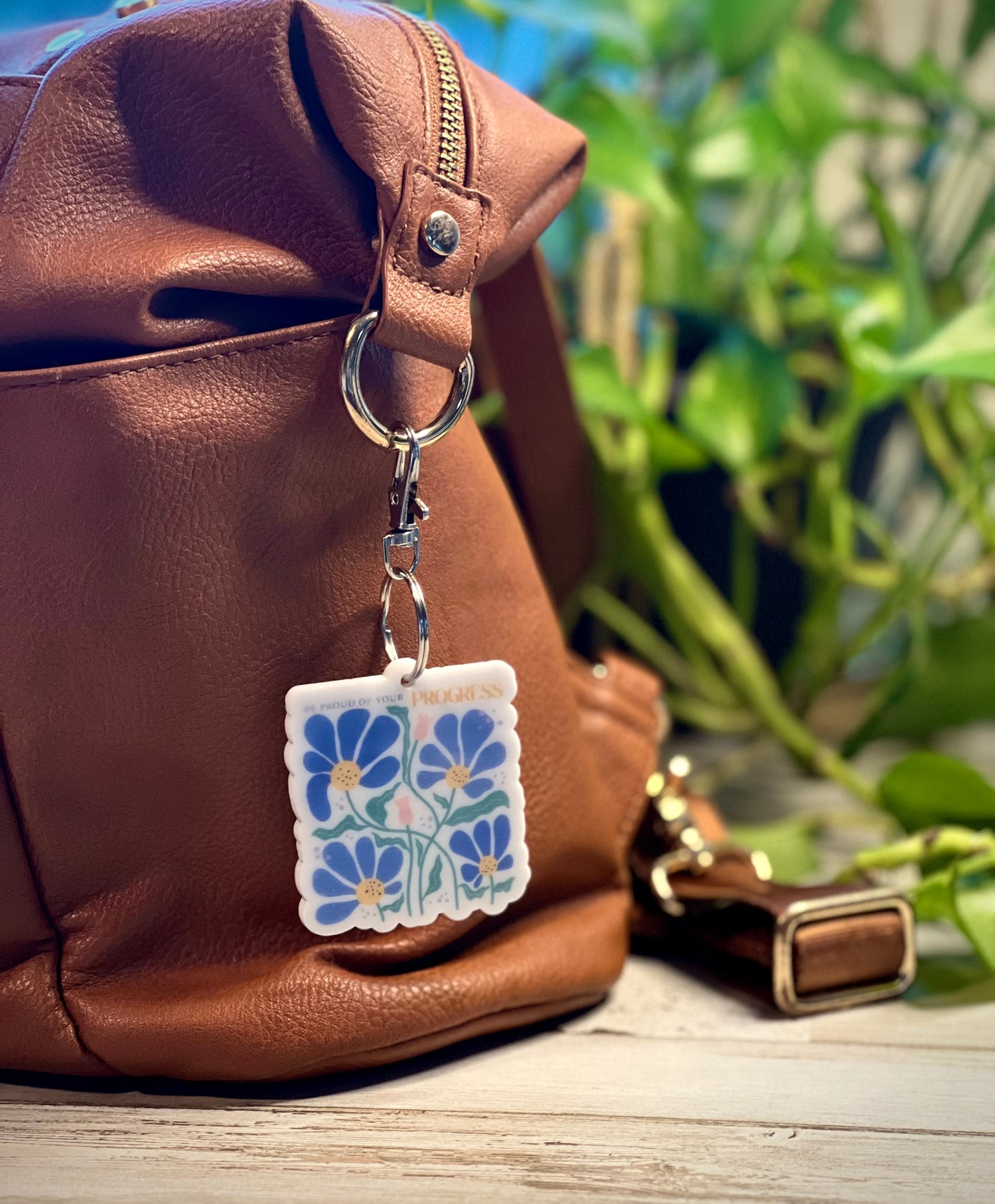 Inspirational Flower Keychains