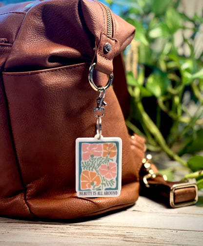 Inspirational Flower Keychains