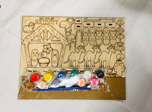 DIY Nativity Scene Paint Kit