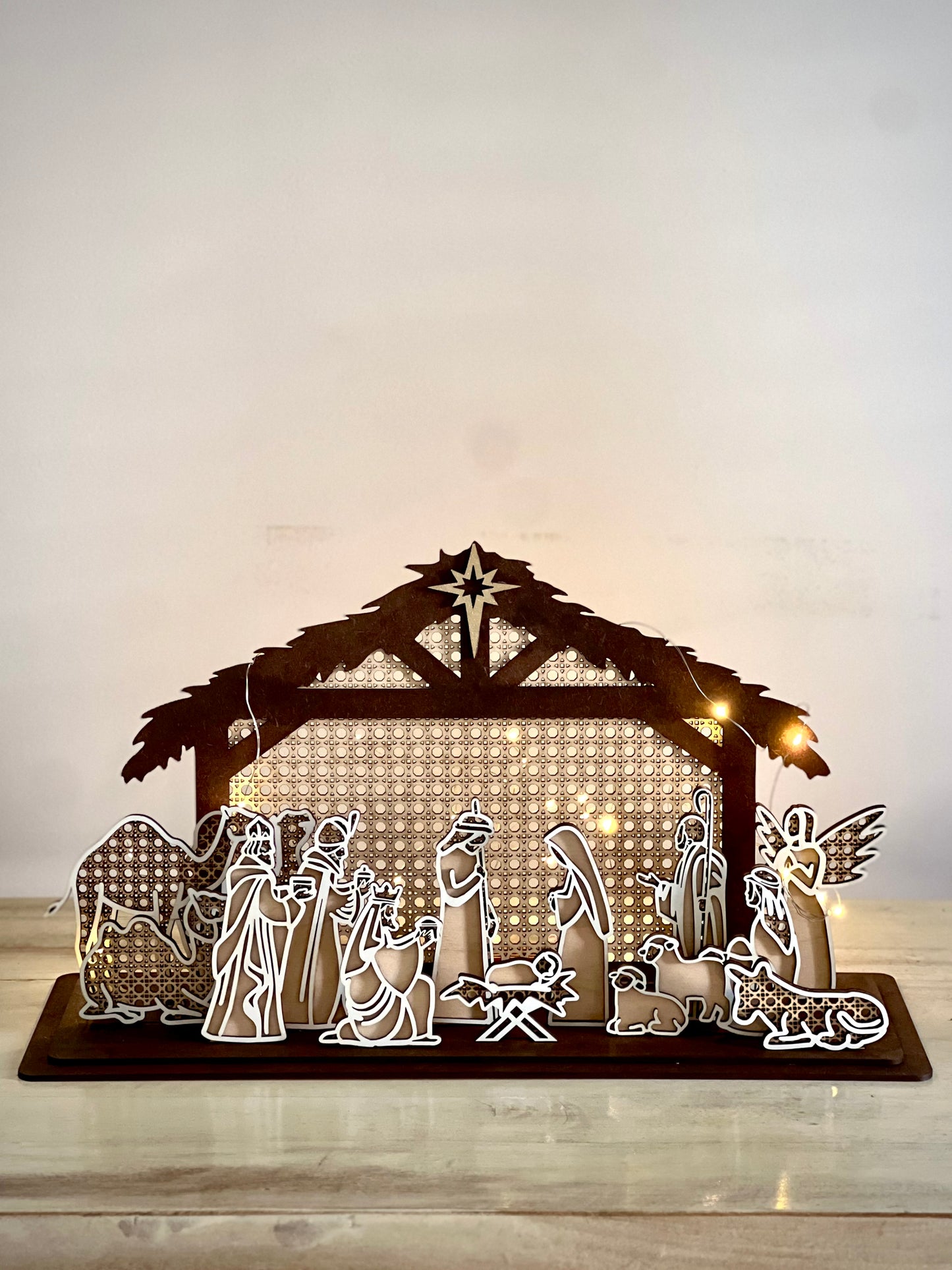 Rattan Nativity Scene