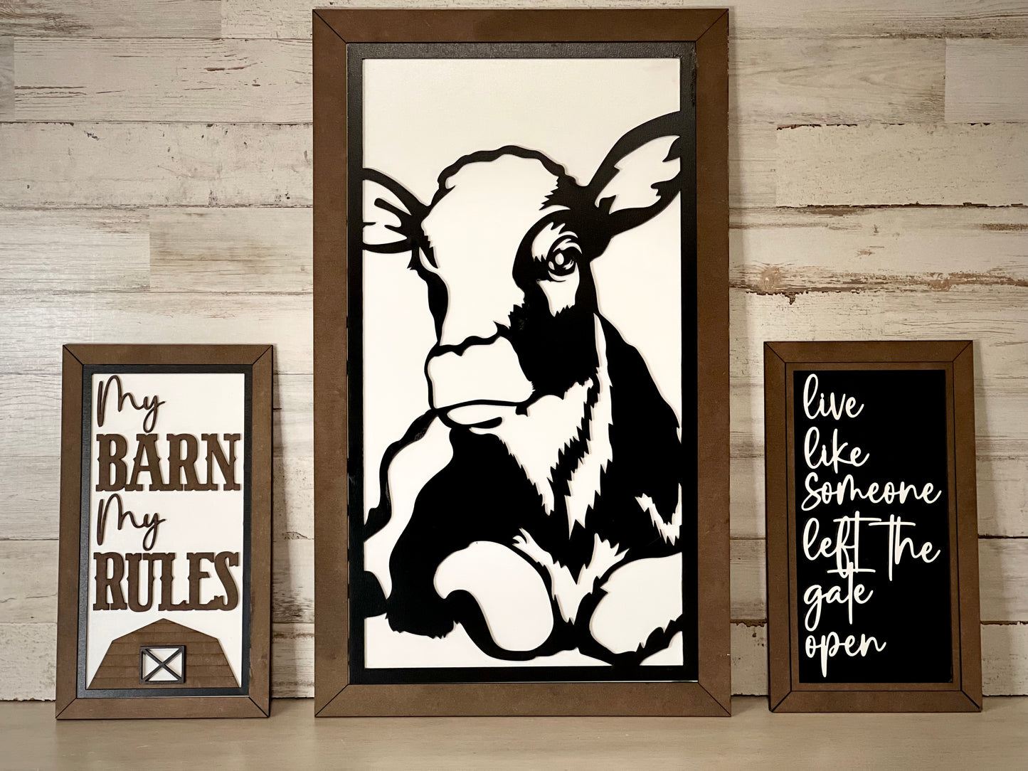 Cow Nursery Signs - Set of 3