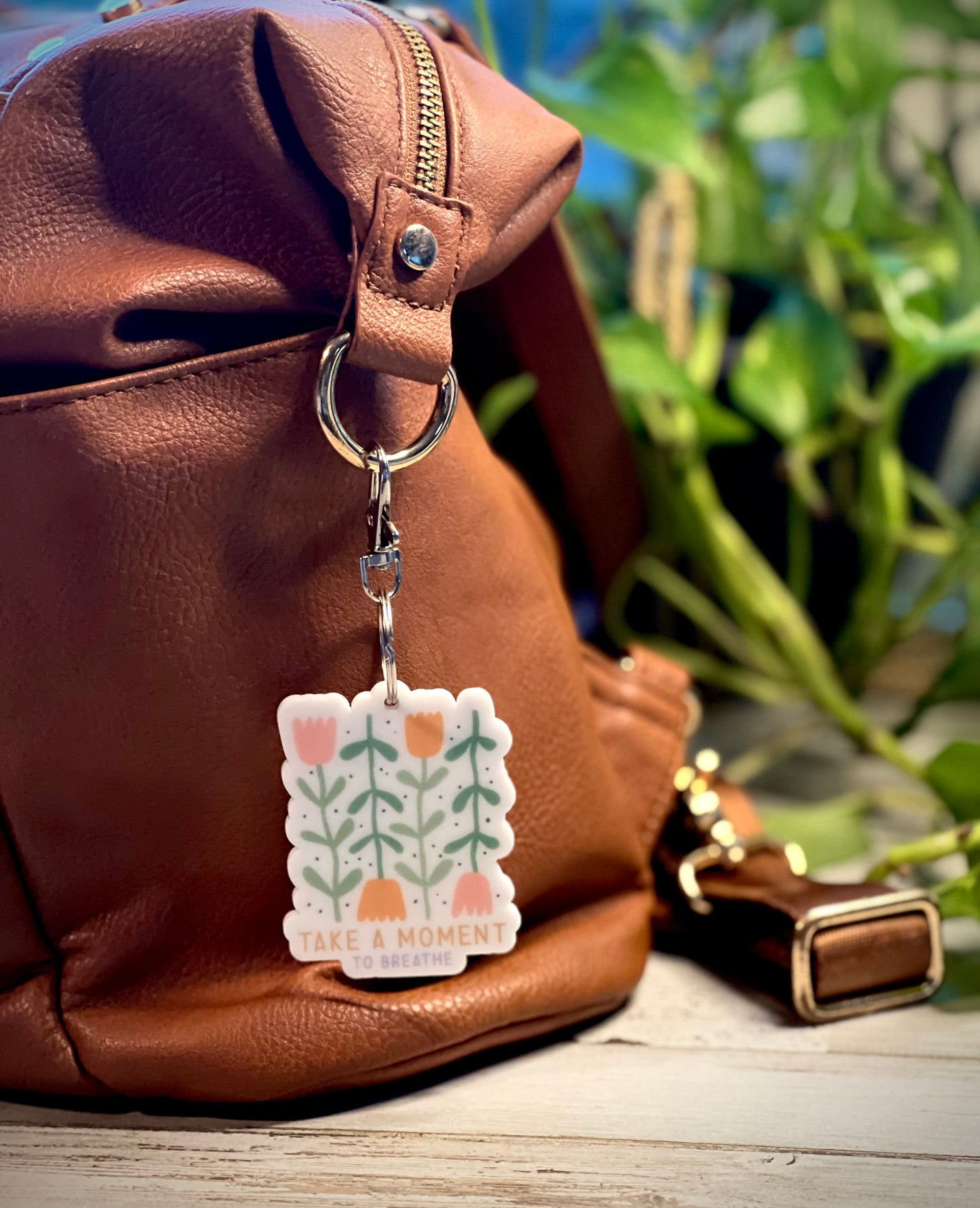 Inspirational Flower Keychains