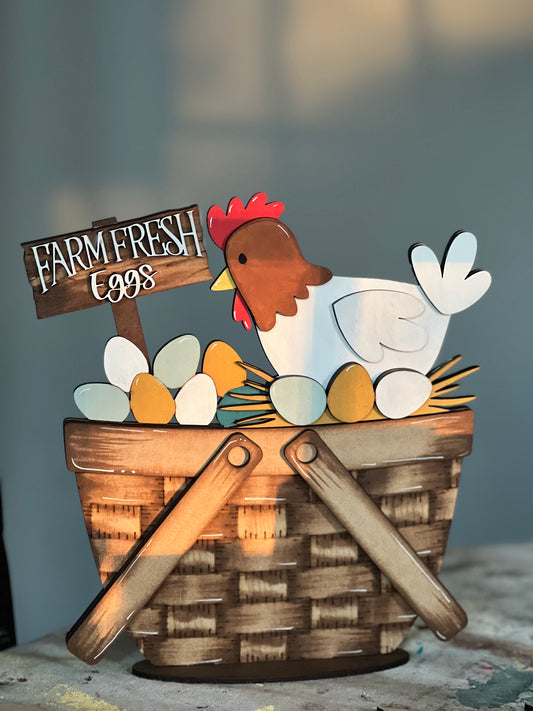 Farm Fresh Egg Basket Insert