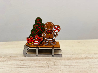 DIY 3D Gingerbread Sled Paint Kit