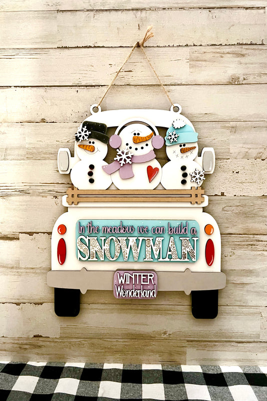 In the Meadow We Can Build a Snowman Truck Insert