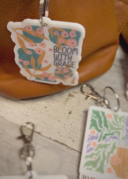 Inspirational Flower Keychains